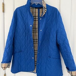 Burberry Royal Blue Quilted with snaps. Great used condition